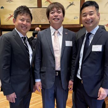 Nakajima Takeshi, President of AGRI-CATION, Fumihiko Mura Morimura, CEO of MORITECH Corporation & Nakayama Daisuke, President of MARUNAKA Confectionery
